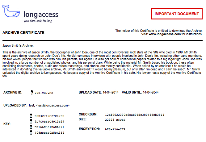 Certificate